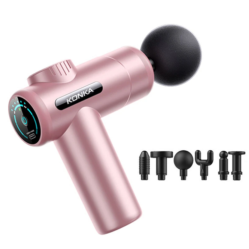 (image for) KONKA V19 Fascia Gun 6 Speeds Adjustable 6 Massage Heads Massager Gun Relieve Fatigue Muscle Relaxation 1200mAh