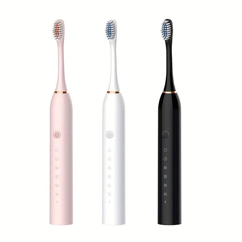 Ultrasonic Electric Toothbrush USB Charging Toothbrush for Adults Children Soft Bristles Portable Waterproof Brush Kit with 4 Brush Heads (image for) Ultrasonic Electric Toothbrush USB Charging Toothbrush for Adults Children Soft Bristles Portable Waterproof Brush Kit with 4 Brush Heads
